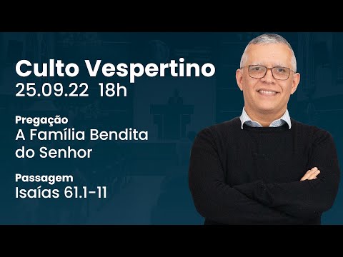 🔴 Culto Ao Vivo – Rev. Daniel Santos | Domingo 18h (25/09)