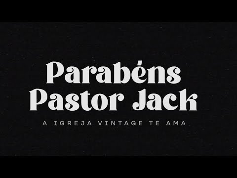 Homenagem ao Pastor Jack pelos seus 40 anos