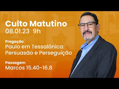 🔴 Culto Matutino | 08/01 9h – Presb. Solano Portela