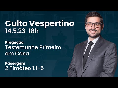 🔴 Culto Vespertino | 7/5 18h – Pr. Gabriel Junqueira