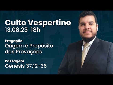 🔴 Culto Vespertino | 13/8 18h – Pr. Maurício Mendes