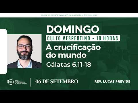 🔴 Culto Vespertino | 06/09/2026 | 18h – Rev. Lucas Previde